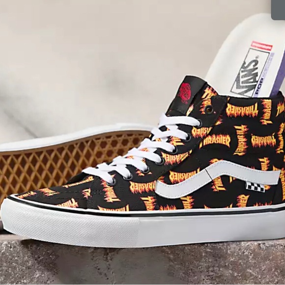 VANS X THRASHER COLLAB SK8 HI SHOES SNEAKERS MENS 10.5 WOMENS 12.5 NiB UNISEX - Picture 7 of 9